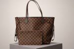 Brown Checkered Neverfull Handbag