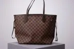 Brown Checkered Neverfull Handbag - image 7