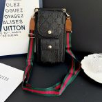 Designer Crossbody Pouch Smartphone-Black GG