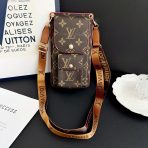 Designer Crossbody Pouch Smartphone-Brown MOnogram