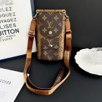 Designer Crossbody Pouch Smartphone-Brown Monogram Pale