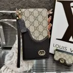 Designer Leather Patch Phone Case-GG DIAMOND