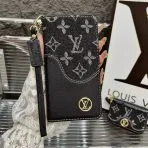 Designer Leather Patch Phone Case-BLACK DENIM