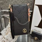 Designer Leather Patch Phone Case—BLACK STAMPED