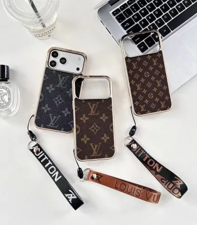 Electroplated LV Magsafe Phone Case Hand Strap for 13-18/Pro/Pro Max