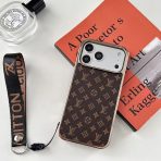 Electroplated LV Magsafe Phone Case Hand Strap for 13-18/Pro/Pro Max
