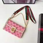 GG Design Wallet Phone Case-Pink
