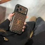 LV Print Leather Case iPhone