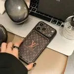 LV Print Leather Case iPhone - BROWN MONOGRAM