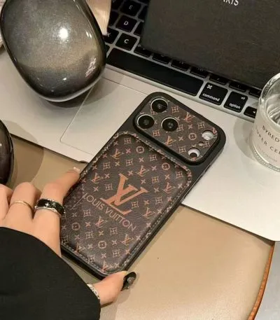 LV Print Leather Case iPhone - BROWN MONOGRAM