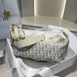Small Blue-White Checkered Denim Handbag