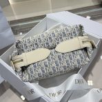 Small Blue-White Checkered Denim Handbag