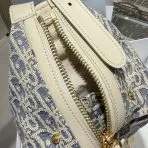 Small Blue-White Checkered Denim Handbag