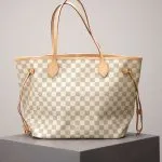 White Checkered Neverfull Handbag
