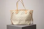 White Checkered Neverfull Handbag