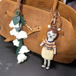 Fabric leather floral key ring trick - image 3