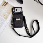 Hermes Crossbody iPhone Case - Black