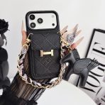 Hermes Phone Case with Pendant - Black