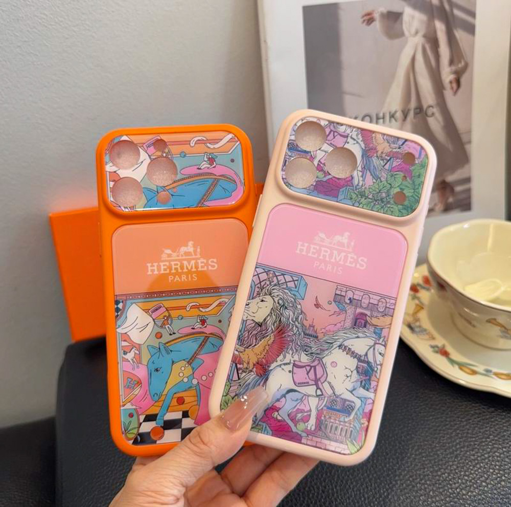 Hermes iPhone 14-18 Pro-Pro Max Case Print-8-2 Hermes Gloss Print Phone Case